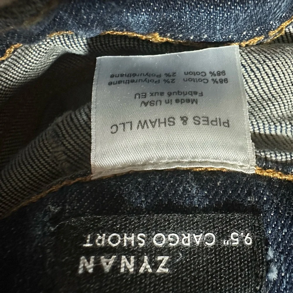 Veronica Beard Zynan 9.5” Cargo Stripe Waist Denim Shorts Allure CutSize 29 EUC - Picture 11 of 13